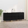 vidaXL Sideboards 3 pcs Schwarz Eichen-Optik 60 x 35 x 70 cm