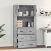 vidaXL Highboard Betongrau Holzwerkstoff