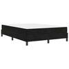 vidaXL Boxspringbett mit Matratze Schwarz 140 x 200 cm Stoff