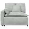 vidaXL Modulares Sofa Endmodul mit Armlehne Kissen Hellgrau 100 cm