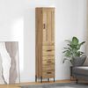 vidaXL Highboard Artisan-Eiche 34,5 x 34 x 180 cm Holzwerkstoff