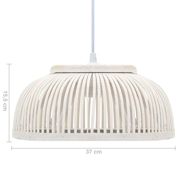 vidaXL Pendelleuchte Bambus 37x15,5 cm 40W Halbrund E27