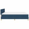 vidaXL Boxspringbett mit Kissen mit Kopfteil Blau 180 x 200 cm Stoff