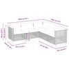 vidaXL 5-tlg. Garten-Sofagarnitur mit Kissen Beige Poly Rattan