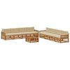 vidaXL Outdoor-Sofagarnitur mit Kissen 9 pcs Natur und Beige