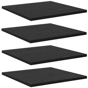 vidaXL Regalbrett 4 pcs Schwarz 40 x 40 x 1,5 cm Holzwerkstoff