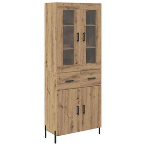 vidaXL Highboard Artisan-Eiche 69,5 x 34 x 180 cm Holzwerkstoff