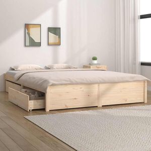 vidaXL Bett mit Schubladen 140x190 cm