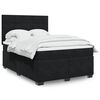 vidaXL Boxspringbett mit Matratze Schwarz 160x200 cm Samt