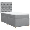 vidaXL Boxspringbett mit Matratze Hellgrau 80x200 cm Stoff
