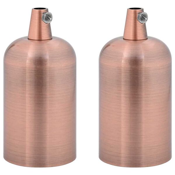 vidaXL Lampenfassungen 2 Stk. Rot-Bronze E27