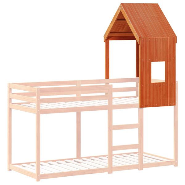 vidaXL Dach für Kinderbett Wachsbraun 60x89x134,5 cm Massivholz
