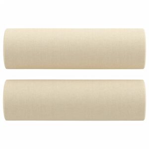 vidaXL Zierkissen 2 Stk. Creme Ø15x50 cm Stoff