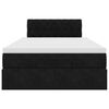 vidaXL Ottoman-Bett mit Matratze Schwarz 120x200 cm Samt