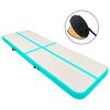 vidaXL Aufblasbare Gymnastikmatte mit Pumpe 700x100x20 cm PVC Gr&uuml;n