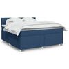 vidaXL Boxspringbett mit Matratze Blau 180x200 cm Stoff