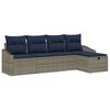 vidaXL Sofa Set mit Kissen 5 pcs Poly-Rattan