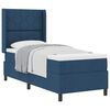 vidaXL Boxspringbett mit Matratze mit Kopfteil Blau 90 x 190 cm Stoff
