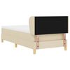 vidaXL Boxspringbett mit Matratze mit Kopfteil Creme 90 x 190 cm Stoff