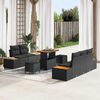 vidaXL Gartensofa-set 8 pcs Schwarz Poly-Rattan