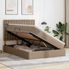vidaXL Bett mit Stauraum und LED Cappuccino 140 x 200 cm Kunstleder