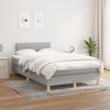 vidaXL Boxspringbett mit Matratze Hellgrau 120x190 cm Stoff