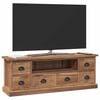 vidaXL TV-St&auml;nder Natur 110 x 30 x 40 cm Massivholz Teak