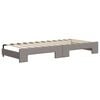 vidaXL Tagesbett Ausziehbar Taupe 80x200 cm Stoff