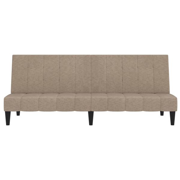 vidaXL Schlafsofa 2-Sitzer Taupe Mikrofasergewebe