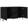 vidaXL Sideboard Schwarz 100x36x60 cm Holzwerkstoff