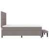 vidaXL Boxspringbett mit Kopfteil Taupe 140 x 200 cm Stoff