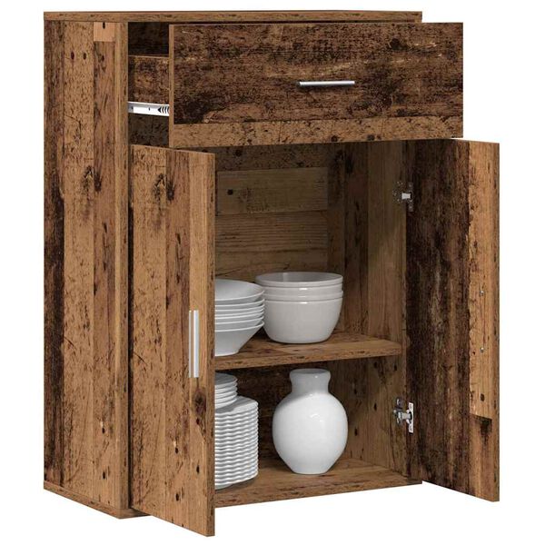 vidaXL Sideboard mit Schubladen Altholz 60 x 30 x 84 cm Holzwerkstoff