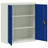 vidaXL Aktenschrank Hellgrau und Blau 90x40x105 cm Stahl