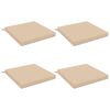 vidaXL Sitzkissen SOEST 4 stk. 100 % Polyester Creme 70 x 70 x 7 cm