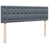 vidaXL Ottoman-Bett mit Matratze & LEDs Dunkelgrau 160x200 cm Samt