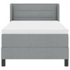 vidaXL Boxspringbett mit Matratze Hellgrau 200 x 80 cm Polyester