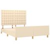 vidaXL Bettgestell ohne Matratze Creme 140x190 cm Stoff