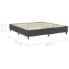 vidaXL Boxspringbett Dunkelgrau Stoff 200x200 cm