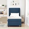 vidaXL Boxspringbett mit Matratze mit Kopfteil Blau 90 x 200 cm Stoff