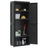 vidaXL Gartenschrank Schwarz 65x37x165 cm PP