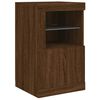 vidaXL Sideboard mit LED-Leuchten Braun Eichen-Optik 142,5x37x67 cm