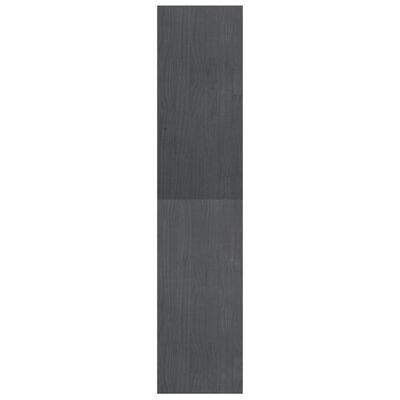 vidaXL Bücherregal Raumteiler Grau 40x30x135,5 cm Massivholz Kiefer