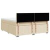 vidaXL Boxspringbett mit Matratze Creme 180x200 cm Stoff