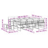 vidaXL 13-tlg. Garten-Essgruppe mit Kissen Weiß Textilene