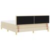 vidaXL Boxspringbett mit Matratze Creme 180 x 200 cm Stoff