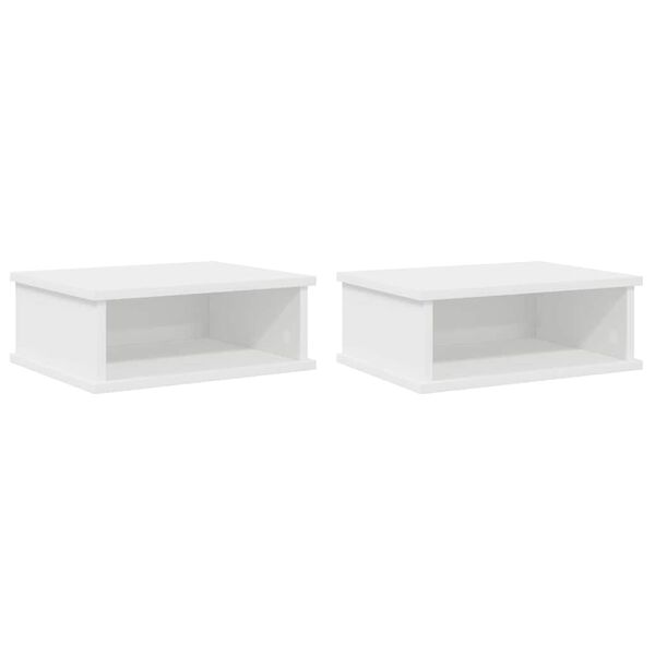 vidaXL Nachttisch 2 pcs Wei&szlig; 40 x 31 x 15 cm Holzwerkstoff