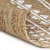 vidaXL Teppich Handgefertigt Jute mit weißem Aufdruck 150 cm