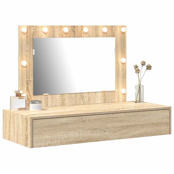 vidaXL Schminktisch mit Speicher Braun 100 x 40 x 70 cm Holzwerkstoff