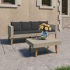 vidaXL 2-tlg. Garten-Lounge-Set mit Auflagen Poly Rattan Beige