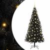 vidaXL Weihnachtsbaum mit 300 LEDs mit St&auml;nder Schwarz 210 cm PVC